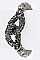 Crystal Hoops Design Stretch Bead Bracelet LA-B4805