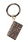 KEY RING FAUX SNAKE PRINT CARD HOLDER POUCH