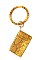 KEY RING FAUX SNAKE PRINT CARD HOLDER POUCH