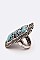 Fashionable Rectangle Jumbo Stone Stretch Ring LAAR1019