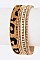 PONY LEATHER LEOPARD PRINT MAGNETIC BRACELET