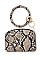 KEY RING FAUX SNAKE PATTERN POUCH
