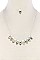 STYLISH ABALONE TEARDROP SHAPE FASHION METAL NECKLACE SET JY-KNEC104