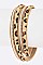 CALF LEATHER LEOPARD PRINT BRACELET