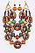 Stylish Mix Wooden Beads Statement Layer Necklace Set LACN2021