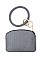 KEY RING FAUX CROCODILE PATTERN POUCH
