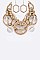 WEAVED ACRYLIC BEADS STATEMENT NECKLACE SET
