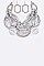 WEAVED ACRYLIC BEADS STATEMENT NECKLACE SET
