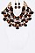 BEADS & WOOD STATEMENT NECKLACE SET