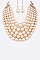 MULTI-STRAND PEARLS STATEMENT NECKLACE SET