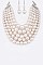 MULTI-STRAND PEARLS STATEMENT NECKLACE SET