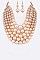 TWO TONE PEARLS STATEMENT NECKLACE SET