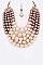 TWO TONE PEARLS STATEMENT NECKLACE SET