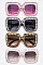 PACK OF 12 SQUARE CRYSTAL OVER SIZED SUNGLASSES