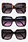 Pack of 12 Oversized Square Fashion Sunglasses Set