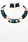 GEO SHAPED LINK NECKLACE SET
