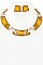 GEO SHAPED LINK NECKLACE SET