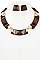 GEO SHAPED LINK NECKLACE SET