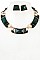GEO SHAPED LINK NECKLACE SET