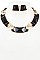 GEO SHAPED LINK NECKLACE SET