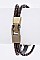 Stylish Anchor Mix Layered Leather Bracelet LA-EML8200