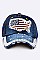 US Map Crystal Embellished Fashion Denim Cap LA-HT277X108D