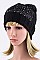Pack of 12 pieces Trendy Crystal Beanie Hat LA-HNHT1081