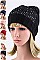 Pack of 12 pieces Trendy Crystal Beanie Hat LA-HNHT1081