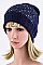 Pack of 12 pieces Trendy Crystal Beanie Hat LA-HNHT1081