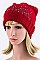 Pack of 12 pieces Trendy Crystal Beanie Hat LA-HNHT1081