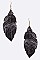 LEATHER CUTOUT DROP EARRING