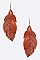 LEATHER CUTOUT DROP EARRING