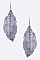 LEATHER CUTOUT DROP EARRING