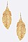 LEATHER CUTOUT DROP EARRING