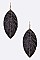 LEATHER EMBOSSED CUTOUT EARRING