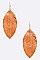 LEATHER EMBOSSED CUTOUT EARRING