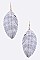 LEATHER EMBOSSED CUTOUT EARRING