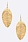 LEATHER EMBOSSED CUTOUT EARRING