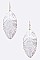 LEATHER EMBOSSED CUTOUT EARRING