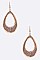 LEATHER TEARDROP CUTOUT EARRING