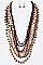 LOOPED BEADS & CRYSTAL STATEMENT NECKLACE SET