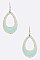 LEATHER TEARDROP CUTOUT EARRING