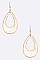 LEATHER TEARDROP CUTOUT EARRING