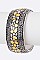 Elegant 2 Tone Hinged Bangle