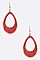 LEATHER TEARDROP CUTOUT EARRING