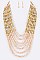 STACKED CRYSTAL STATEMENT NECKLACE SET