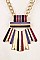 MIXED COLOR FRINGE METAL NECKLACE SET