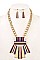 MIXED COLOR FRINGE METAL NECKLACE SET