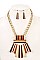 MIXED COLOR FRINGE METAL NECKLACE SET