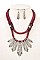 ROPE & FRINGE METAL PENDANT NECKLACE SET